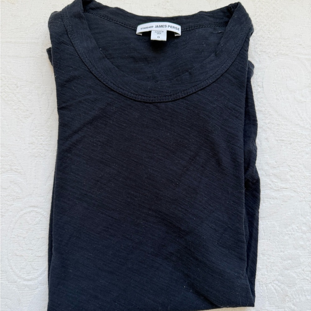 James Perse Black T-Shirt, 0
